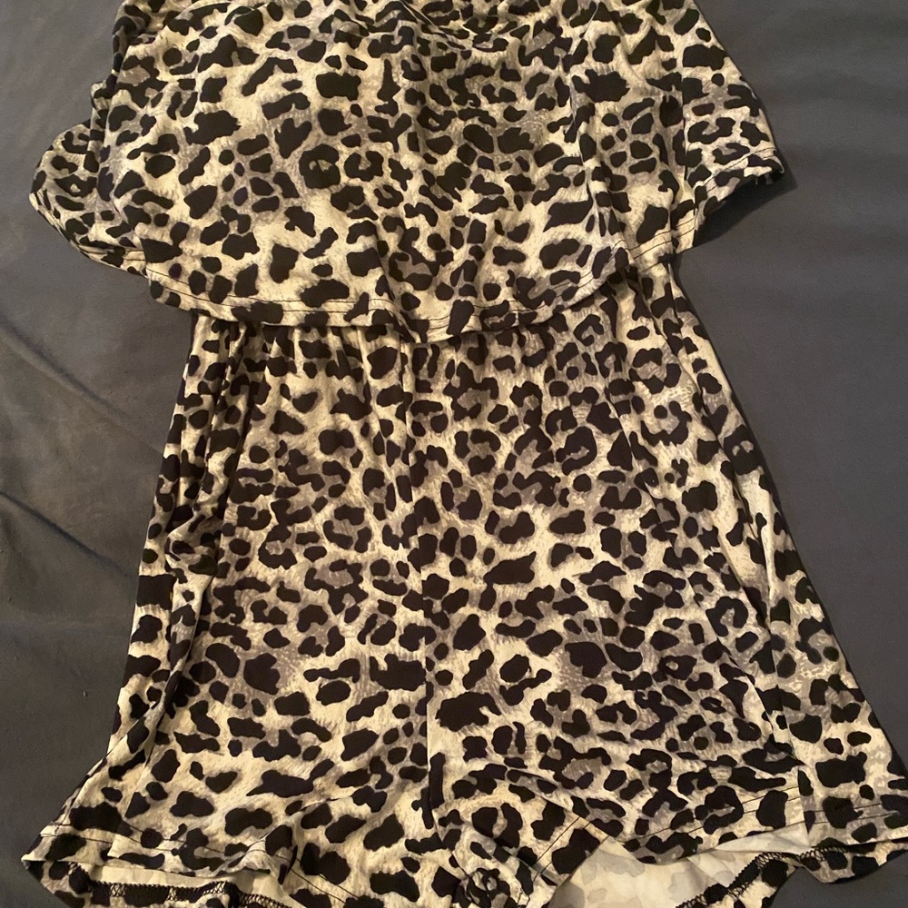 Brand new animal print romper
